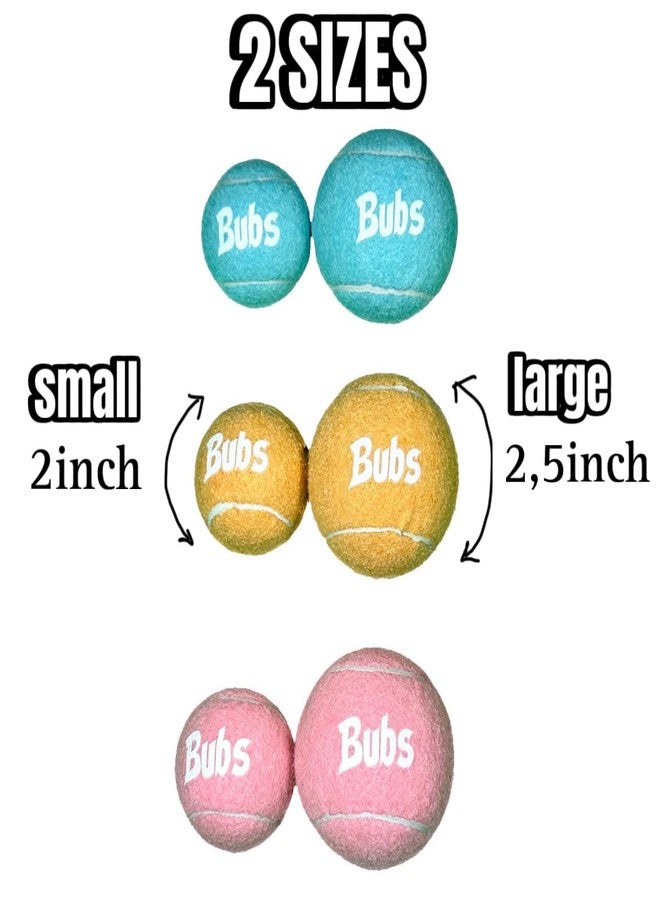 بوبس كرات BubS الممتازة والمتينة التي تصدر صوتاً للكلاب والقطط، عبوة من 3 كرات (2 بوصة) - على شكل كرة تنس، قابلة للارتداد، تفاعلية، آمنة وتدوم طويلاً، ألعاب جلب للحيوانات الأليفة من أجل متعة لا نهاية لها (صغيرة) - Image 3